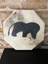 12 inch Painted Octagonal Goatskin Shamanic Drum With Beater. Used Twice.