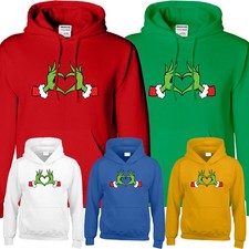 Funny Grinch Heart Hand Hoody