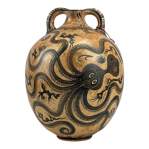 Flask with octopus - octopus, marine