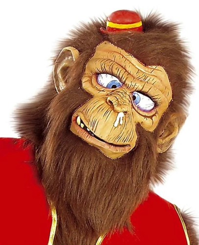 Monkey mask plush fur - monkey,