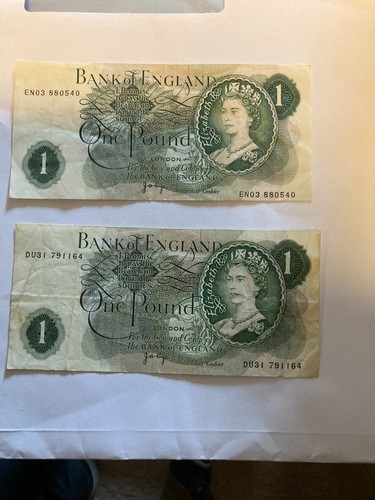 Old one pound - 2x, notes