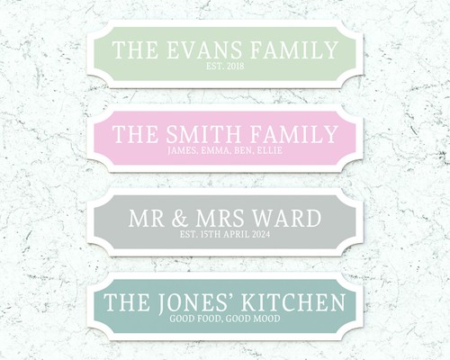 Personalised coloured surname - personalised,