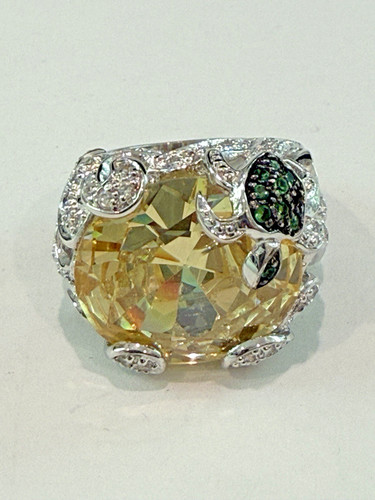 Vintage sterling cocktail ring - vintage,