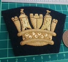 Royal Navy Veteran Gold Bullion Wire Blazer Badge.