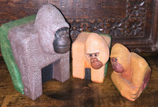 3 x Artforum Gorilla Figurines Farm Yard Fun -Tyson Large, Guy Medium, Gus Small