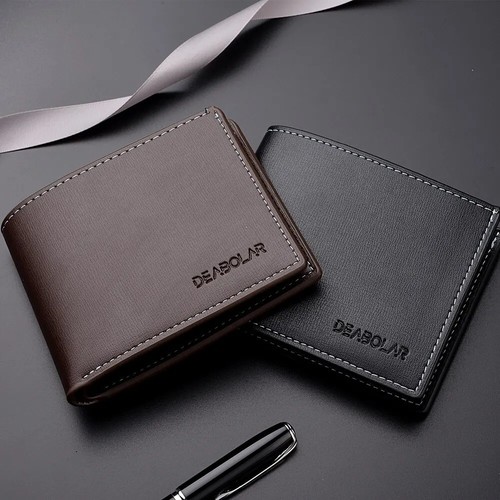Men leather slim wallet - pu,