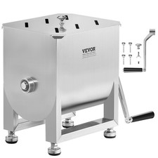 VEVOR Manual Meat Mixer 15L Fixed Tank Mixing Max 15LB for Meat Sausage Mixer