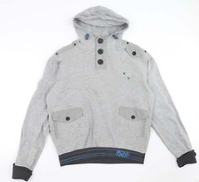 BCK & HRSY Mens Grey Cotton Blend Jumper Size XL