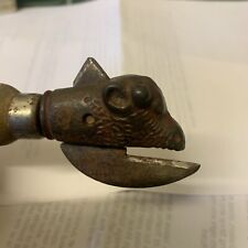 antique cast iron figural cow/ bull head bully beef   tin opener World War II