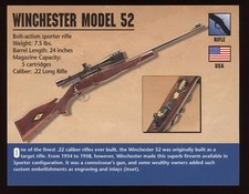 Winchester Model 52 Rifle Atlas Classic Firearms Card