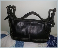 FOSSIL BLACK LEATHER  HANDBAG
