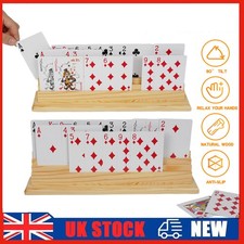 2Pcs Playing Card Deck Holder - Poker Party Base Stand Rack - 3 Rows Of Slots UK