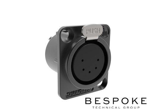 Pin xlr female socket - 5-pin,