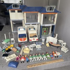 Vintage Playmobil 4404 LARGE City Hospital clinic figures Ambulance bundle lot