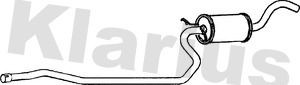 Centre muffler fits ford - centre,
