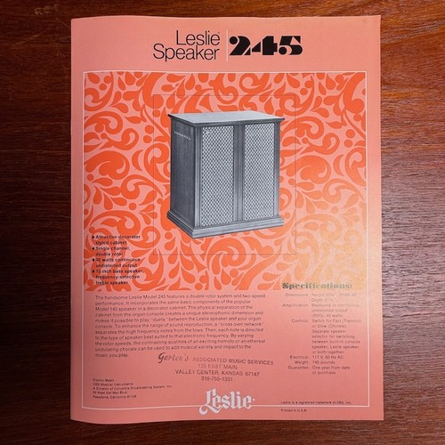Vintage leslie speaker model - leslie,