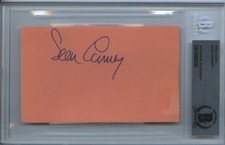 SEAN CONNERY SIGNED INDEX CARD