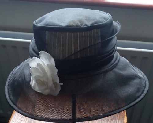 Ladies wedding hat - wedding, black