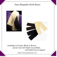 Girth Sleeve Cover Cream Black Brown 4" x 36"38"40"42"44"46"48"50"52"54"56"