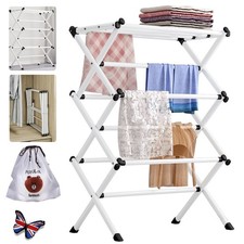 Indoor/Outdoor Heavy Duty Airer Clothes Drying Rack Clothes Horse Laundry Rack