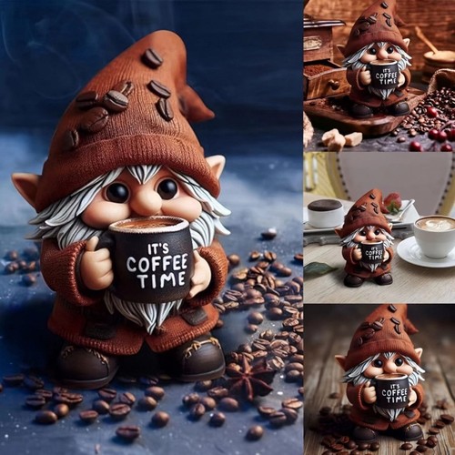 Coffee time gnome - gnome, ornament