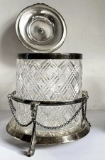 Antique Silver Plated Crystal