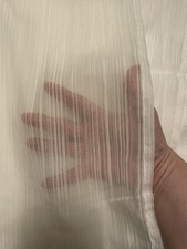 Two Dunelm Emma Slot Top White Voile Panels 142x230cm