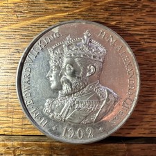 UK | 1902 - Chesterton Coronation Medal Pewter - King Edward VII - 51mm