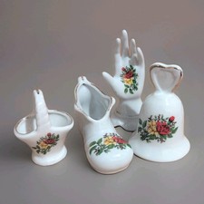 4 mini Cottage Rose fine Bone China Miniature Bundle Collectables 
