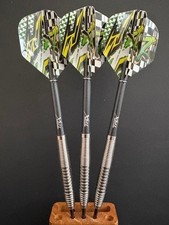 Brand new set of 26 gram, ring grip torpedo shape 90% Tungsten darts