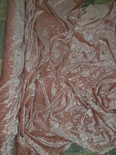 Dusty pink devore embossed - 1m,