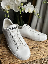 Ash NICKY Trainers White Textured Leather Sneakers EUR 41 UK 7.5 - 8 RRP £ 165