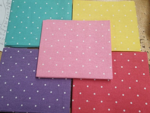 Pastel spot fat quarters - pastel,