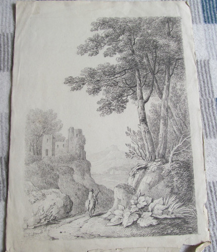 Antique pencil drawing - antique,