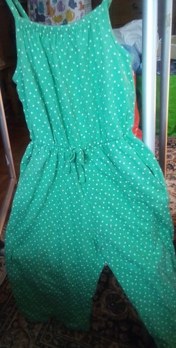 Green spotty shorts dress age - green,