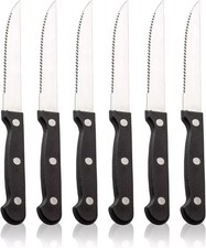 6x Steak Knives Stainless