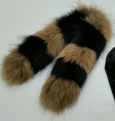 Fur collar genuine raccoon