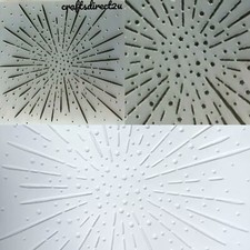  Embossing Folder - STARBURST -  STAR - 6" X 6" -15cm x 15cm - Crafting - Cards
