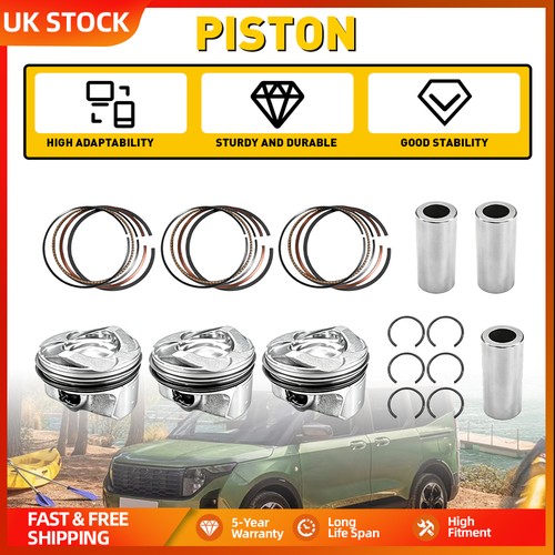 Piston with rings set - piston,