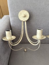 2 Franklite Identical Wall Lights. Rustic  , Ivory And Bronze Style
