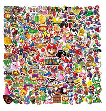 100 x Super Mario Bros Stickers Books Laptop Party School Bags Bottle Travel