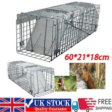 Extra Large Animal Trap Cage Humane Live Catcher Possum Fox Rabbit Rat Cat 60cm