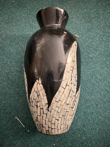 Black vase with