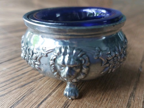 Vintage silver plated salt - vintage,