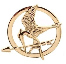 Hunger Games Mockingjay Pin Brooch Gold Cosplay Prop