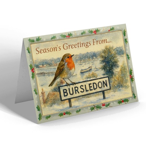 Xmas notelet bursledon the - xmas,