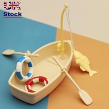 Mini Fishing Boat Model Miniature Fishing Boat Set  Children