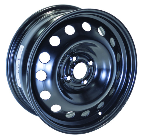16x6 black steel wheel - black,