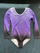 Gymnastics Leotard Girls Aged 8 Children's Purple Long Sleeved