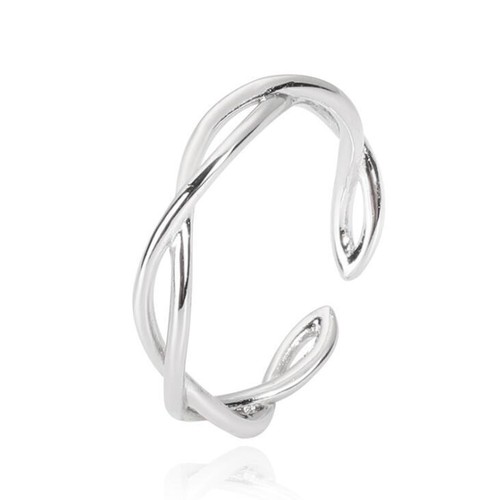 Adjustable finger ring silver - finger,